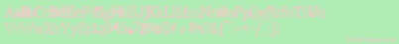フォントEverydayGhost – 緑の背景にピンクのフォント