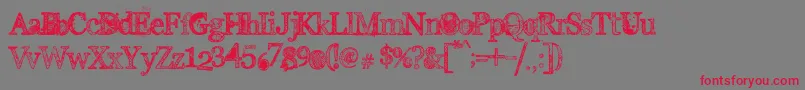 EverydayGhost Font – Red Fonts on Gray Background
