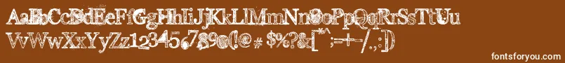 EverydayGhost Font – White Fonts on Brown Background