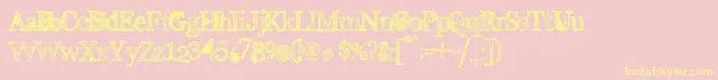 EverydayGhost-Schriftart – Gelbe Schriften auf rosa Hintergrund