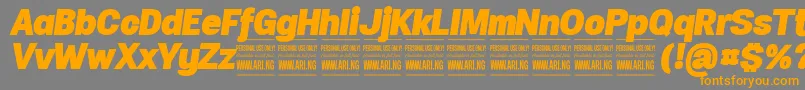 More about SpecifypersonalNormblackitalic Font SpecifypersonalNormblackitalic Font – Orange Fonts on Gray Background