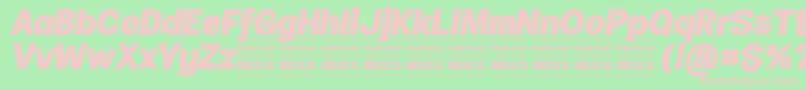 Saiba mais sobre a fonte SpecifypersonalNormblackitalic Fonte SpecifypersonalNormblackitalic – fontes rosa em um fundo verde