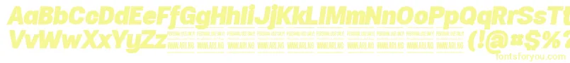 Шрифт SpecifypersonalNormblackitalic – жёлтые шрифты