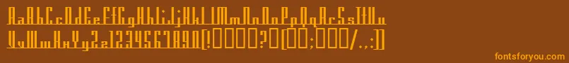 AmericanaDreamsUpright Font – Orange Fonts on Brown Background