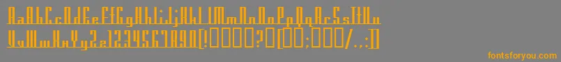 フォントAmericanaDreamsUpright – オレンジの文字は灰色の背景にあります。
