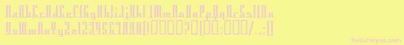 Шрифт AmericanaDreamsUpright – розовые шрифты на жёлтом фоне