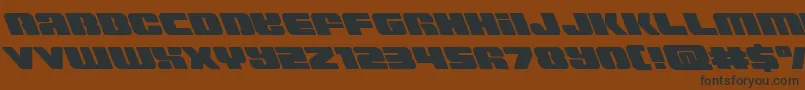 Capricusleft Font – Black Fonts on Brown Background