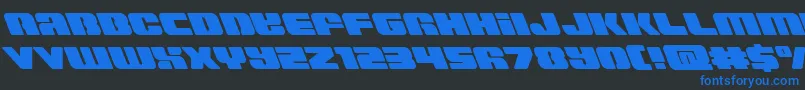 Capricusleft Font – Blue Fonts on Black Background
