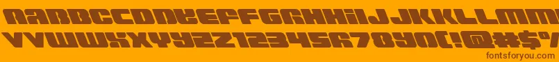 Capricusleft Font – Brown Fonts on Orange Background