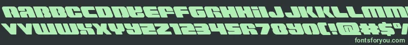 Capricusleft Font – Green Fonts on Black Background