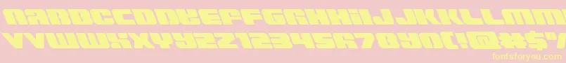 Capricusleft Font – Yellow Fonts on Pink Background