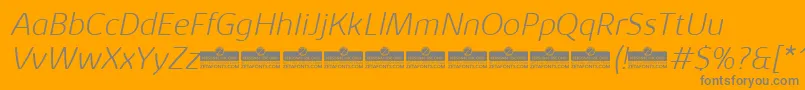 KabrioAbarthExtralightItalicTrial Font – Gray Fonts on Orange Background