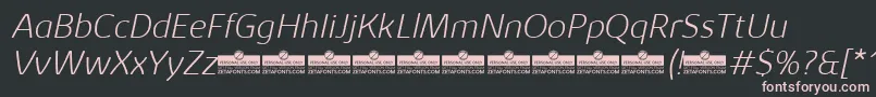 KabrioAbarthExtralightItalicTrial Font – Pink Fonts on Black Background