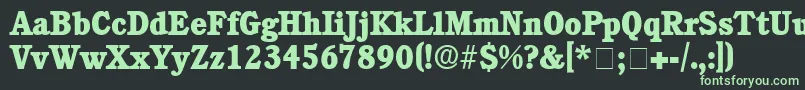 フォントChoreaDisplaySsi – 黒い背景に緑の文字