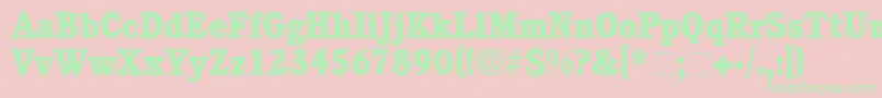 ChoreaDisplaySsi Font – Green Fonts on Pink Background