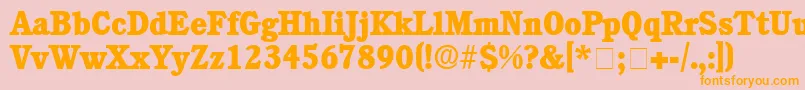 ChoreaDisplaySsi Font – Orange Fonts on Pink Background