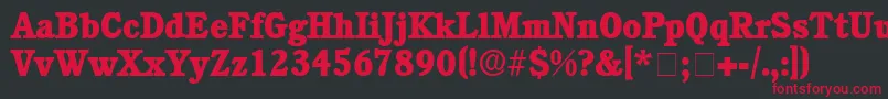 ChoreaDisplaySsi Font – Red Fonts on Black Background