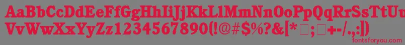 ChoreaDisplaySsi Font – Red Fonts on Gray Background