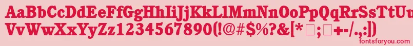 ChoreaDisplaySsi Font – Red Fonts on Pink Background