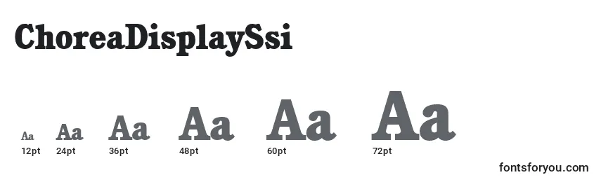 sizes of choreadisplayssi font, choreadisplayssi sizes