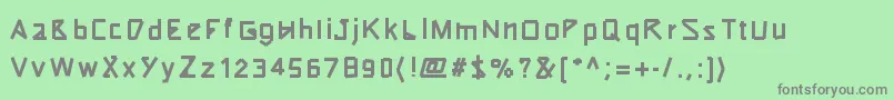 Typeotape Font – Gray Fonts on Green Background