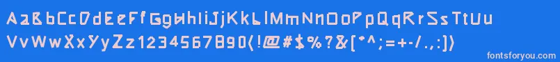 Typeotape Font – Pink Fonts on Blue Background