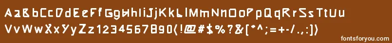 Typeotape Font – White Fonts on Brown Background