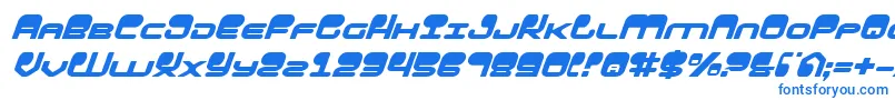 フォントHypnoAgentItalic – 白い背景に青い文字