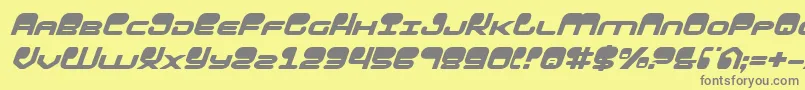 フォントHypnoAgentItalic – 黄色の背景に灰色の文字