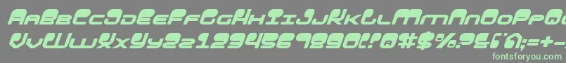 フォントHypnoAgentItalic – 灰色の背景に緑のフォント