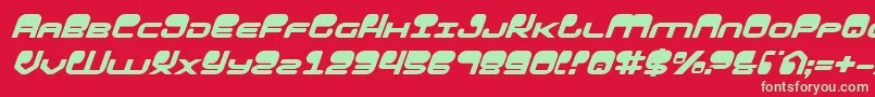 フォントHypnoAgentItalic – 赤い背景に緑の文字