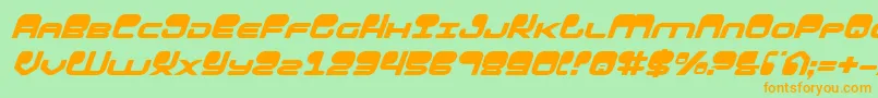 HypnoAgentItalic Font – Orange Fonts on Green Background