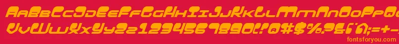 HypnoAgentItalic Font – Orange Fonts on Red Background