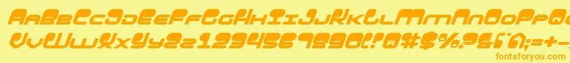 HypnoAgentItalic Font – Orange Fonts on Yellow Background