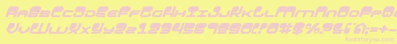 HypnoAgentItalic Font – Pink Fonts on Yellow Background