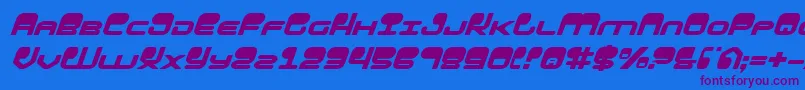 HypnoAgentItalic Font – Purple Fonts on Blue Background