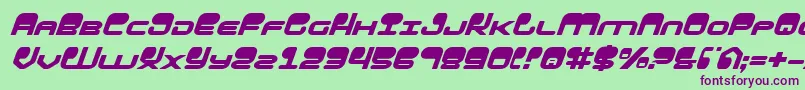 HypnoAgentItalic-Schriftart – Violette Schriften auf grünem Hintergrund