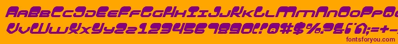 HypnoAgentItalic Font – Purple Fonts on Orange Background