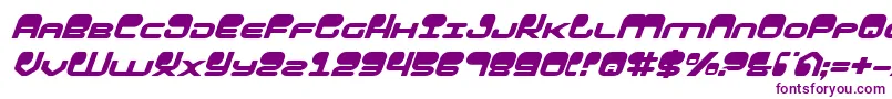 フォントHypnoAgentItalic – 白い背景に紫のフォント