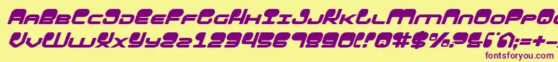 HypnoAgentItalic-fontti – violetit fontit keltaisella taustalla