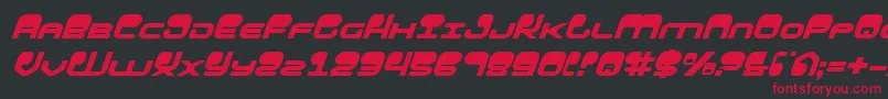 フォントHypnoAgentItalic – 黒い背景に赤い文字