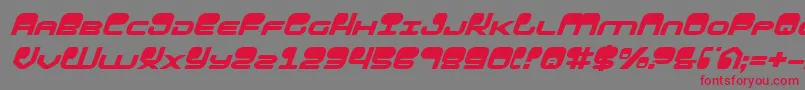 フォントHypnoAgentItalic – 赤い文字の灰色の背景