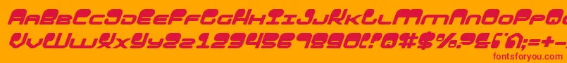 HypnoAgentItalic Font – Red Fonts on Orange Background