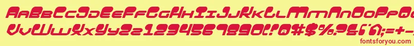 フォントHypnoAgentItalic – 赤い文字の黄色い背景