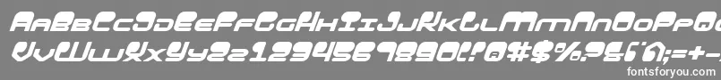 フォントHypnoAgentItalic – 灰色の背景に白い文字