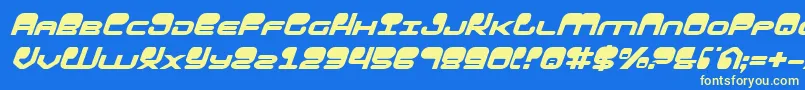 HypnoAgentItalic Font – Yellow Fonts on Blue Background