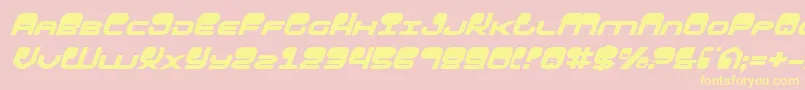 HypnoAgentItalic-Schriftart – Gelbe Schriften auf rosa Hintergrund