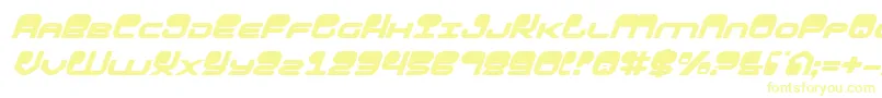 フォントHypnoAgentItalic – 白い背景に黄色の文字