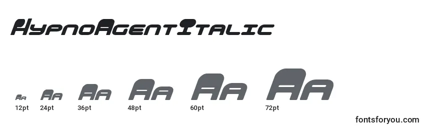 Размеры шрифта HypnoAgentItalic