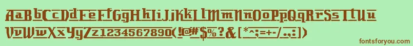 Lambrettista Font – Brown Fonts on Green Background